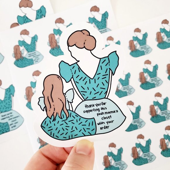 LB071 Mini Me Reseller Helper Poshmark Sticker Sheet Mom & Daughter [Price Firm] - Picture 6 of 8